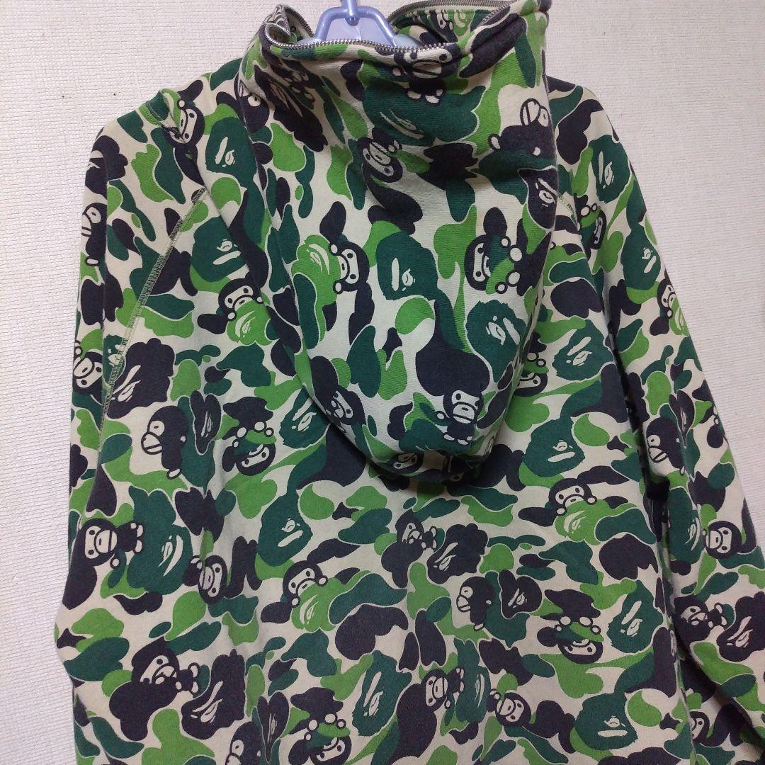 A BATHING APE 00s マイロ カモ パーカー BABY MILO