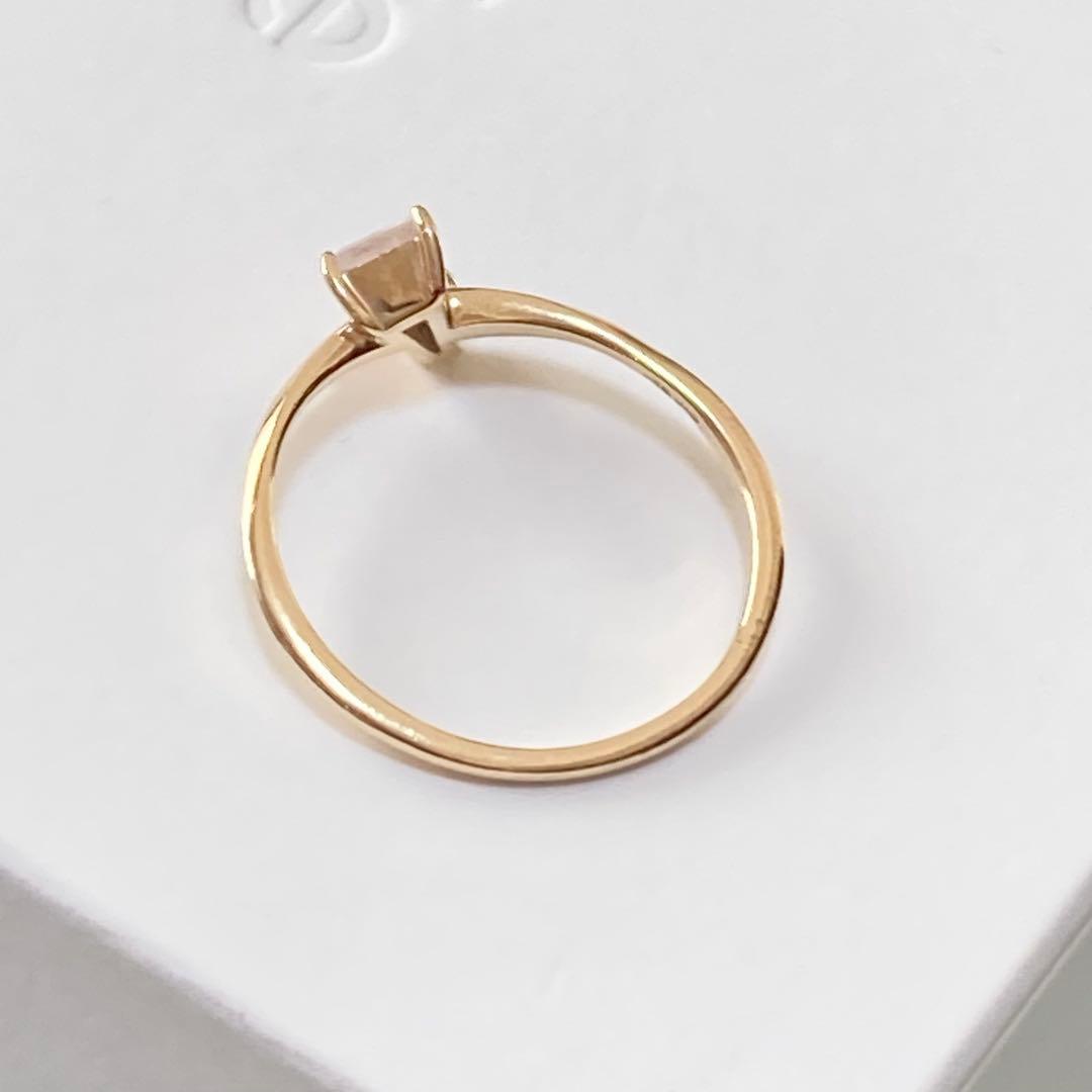 ete｜K10YG レイヤード ローズクォーツリング｜11号