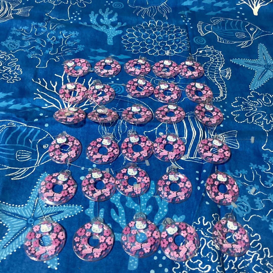 3349ハローキティハワイハイビスカスキティ　浮き輪マスコット