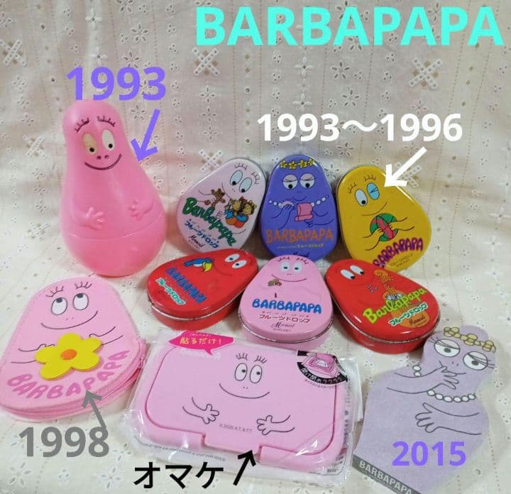 バーバパパ　スケール　豆皿　小銭入れ　ドロップ缶のみ　メモ　レトロケース