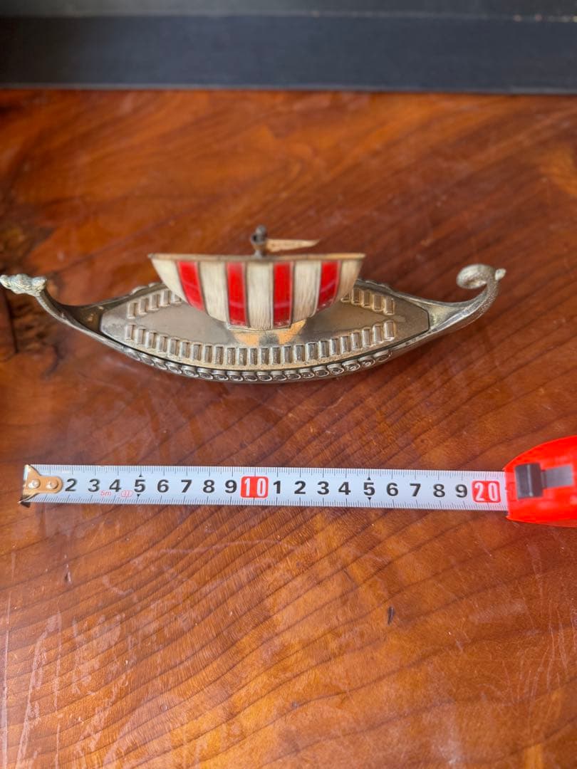 【アンティーク】ノルウェー・バイキング船 金属製の小物入れ