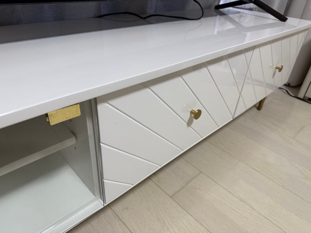 Francfrancソルティール TVボード 2 ホワイト 送料込み