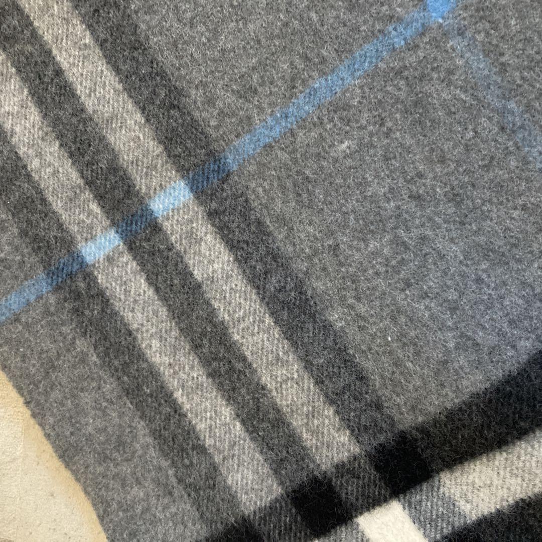 BURBERRY LONDN メリノウール　カシミヤ混　マフラー　ダブルフェイス