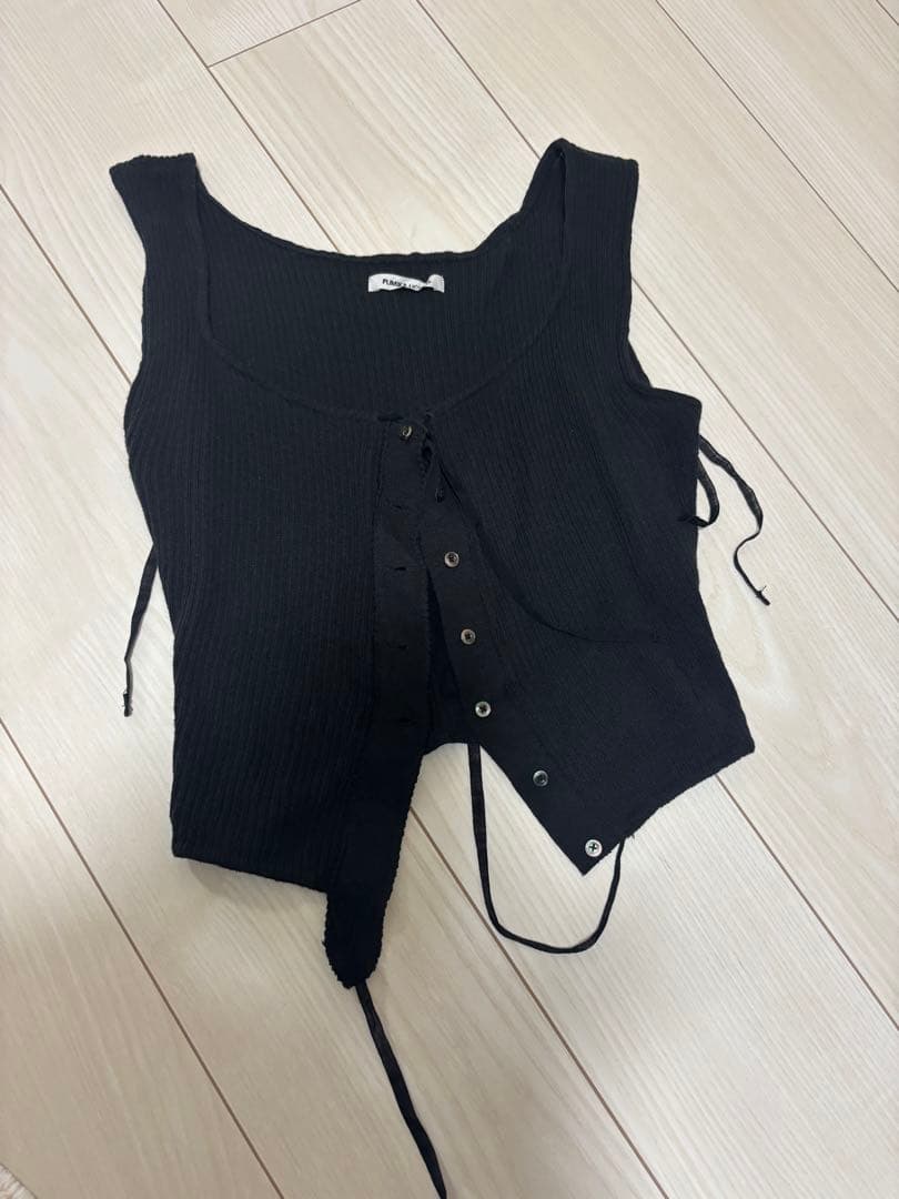 トップス fumika uchida VINTAGE RIBBED CORSET TOP