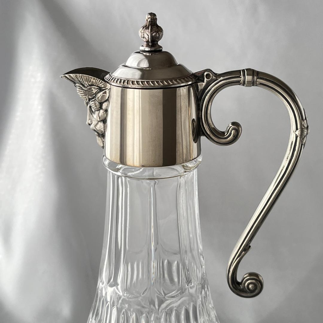 【英国】 バッカスのワインデキャンタ （大） 【シルバープレート/ガラス】