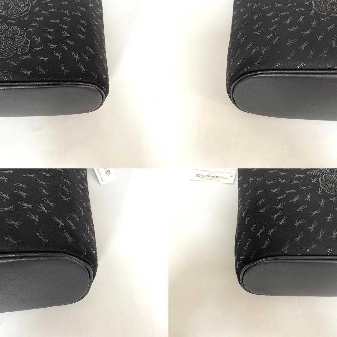 未使用品✨ 印傳屋 ハンドバッグ キャレー 甲州印伝 鹿革 漆 ブラック