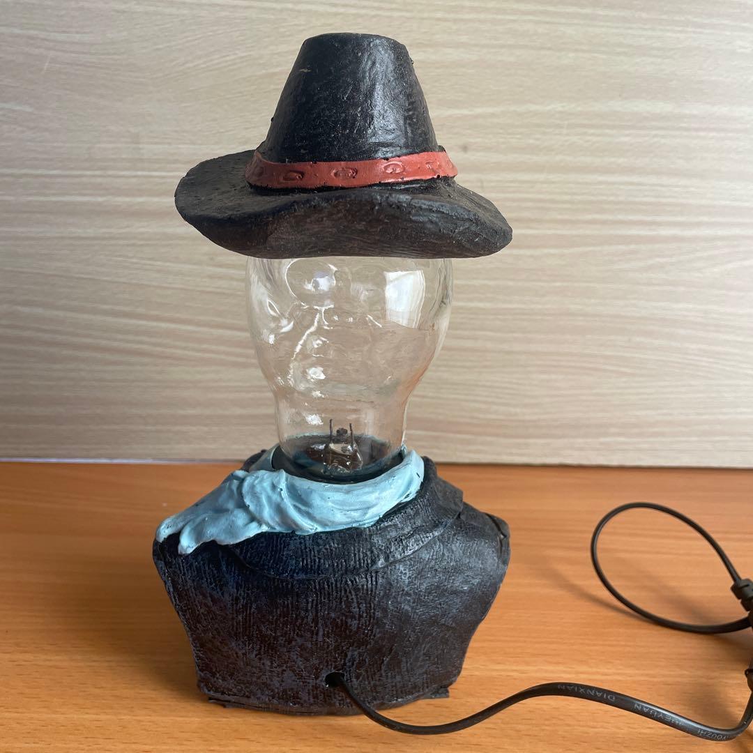 テメ２段　Jia Dia 光るスノードームガラス球型スカルデザイン ランプ