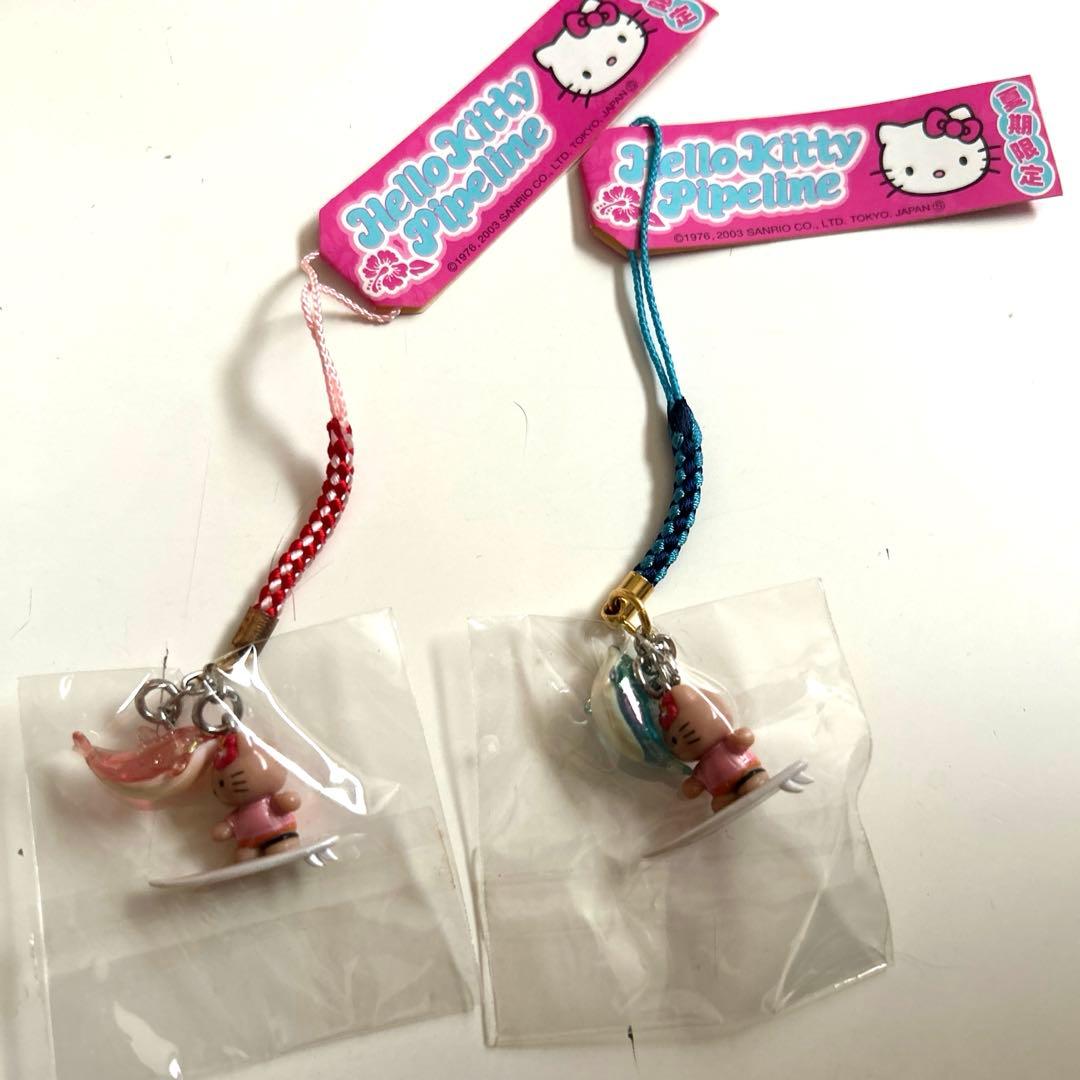 ハローキティ 根付け　夏期限定　パイプライン サーフィン 日焼けキティ ご当地