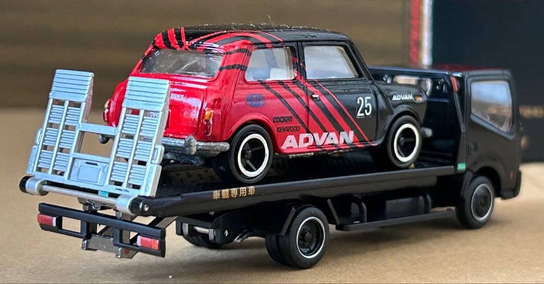 トミカ 積載車セット ミニクーパー セフテーローダ