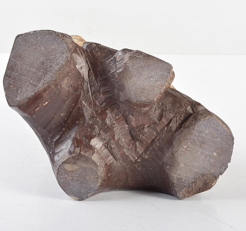 中国　玉石寿山石彫刻　神獣　置物　台付　M　R4786