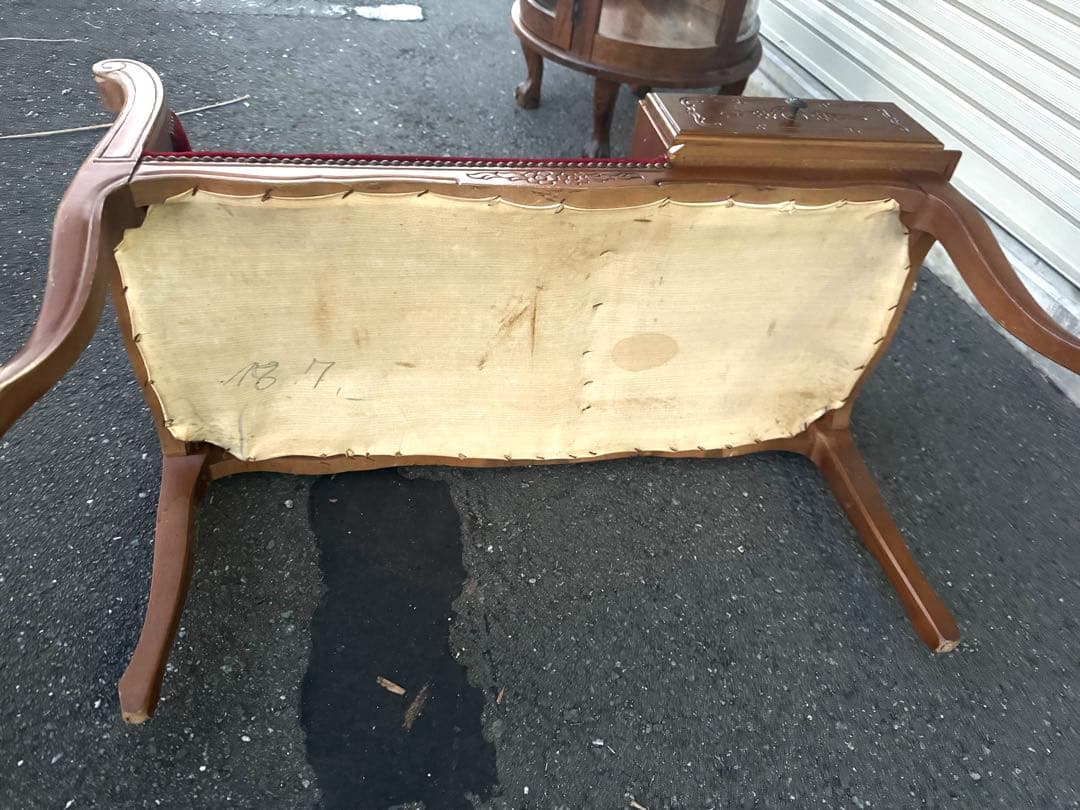 2SAM47猫脚 イタリア テレフォンベンチ ソファ アンティーク