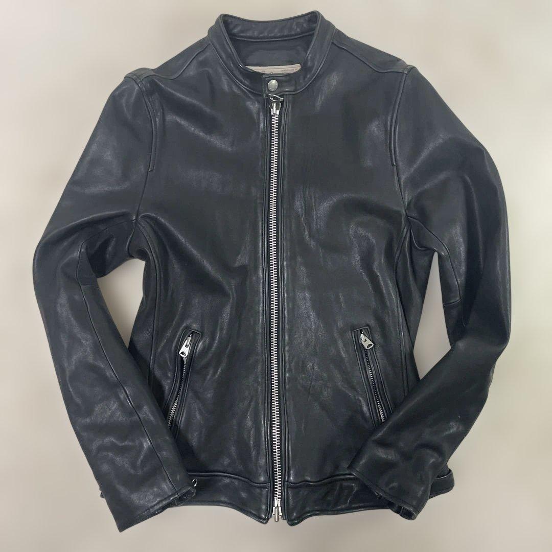 アヴィレックス ラムレザージャケット シングル M