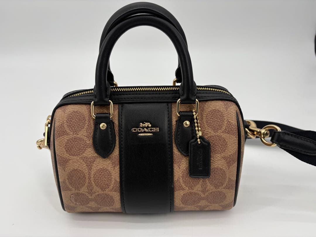 COACH コーチ シグネチャー ミニボストン型 2WAYショルダーバッグ