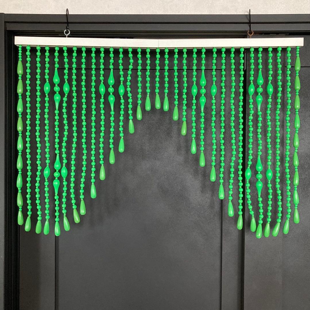 当時物 昭和レトロ レトロポップ 珠のれん グリーン