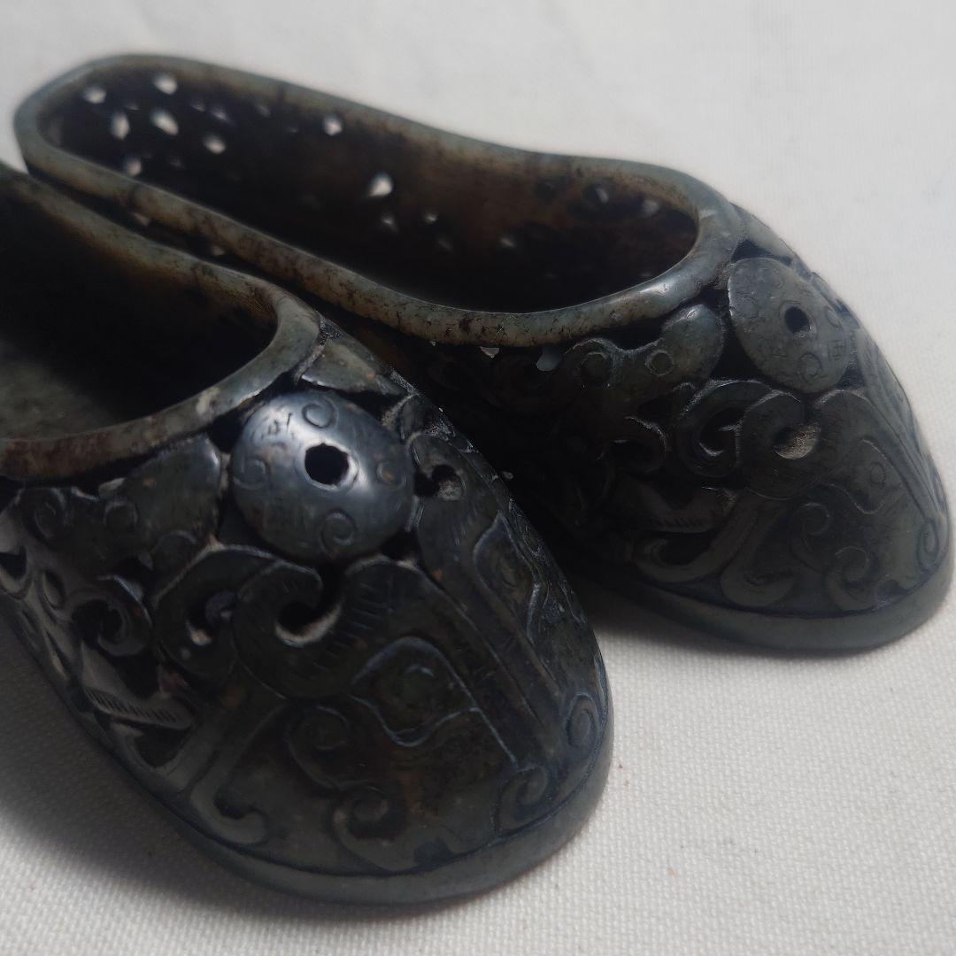 玉石の靴 中国玉石彫刻