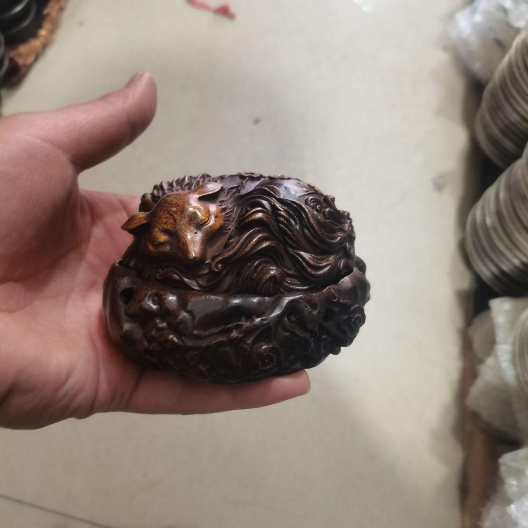 銅製 狐香炉 茶台薫香炉 香道具 工芸品 置物