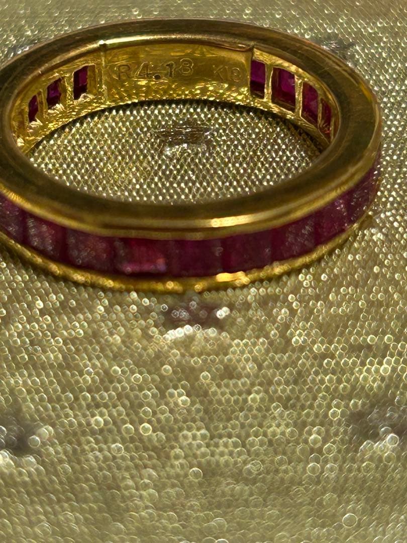 k18 ルビー　リング