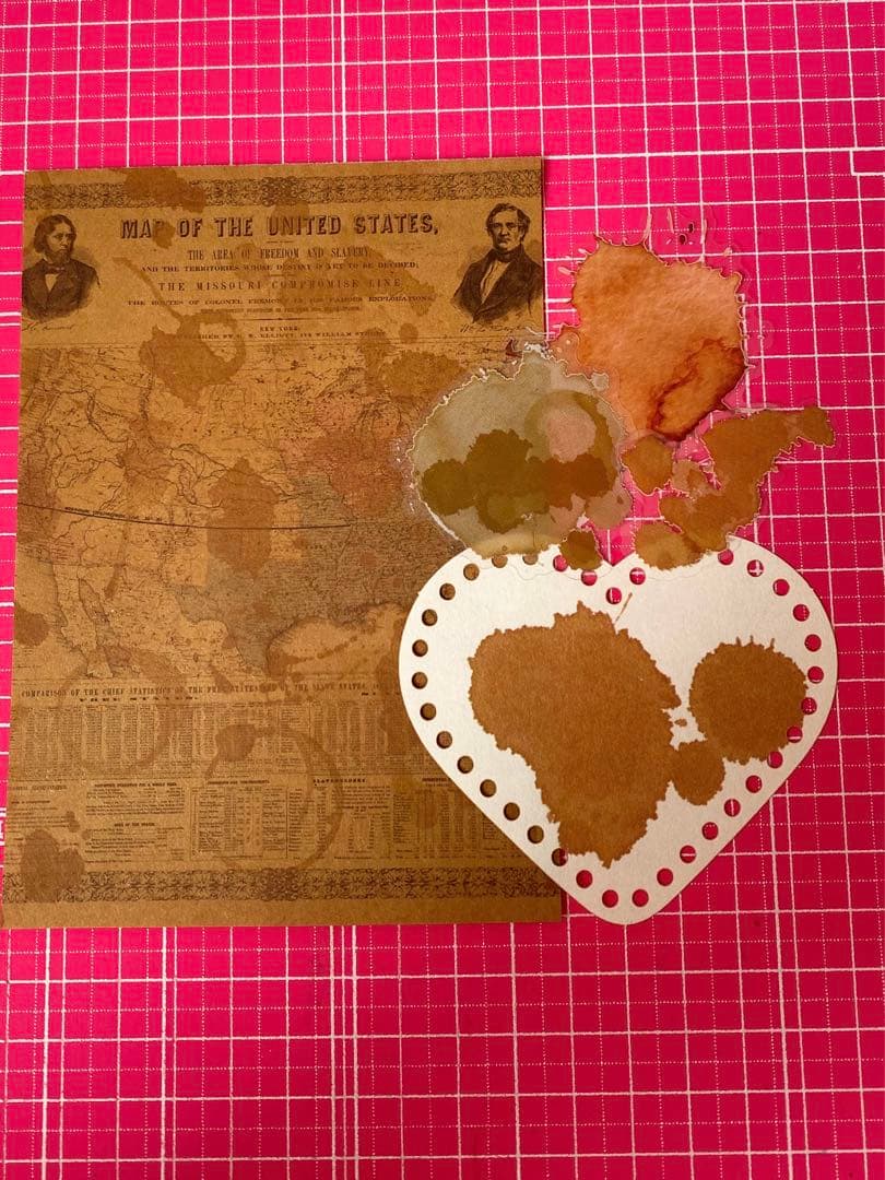 コラージュ素材セット ☆ ④ コーヒー染め風