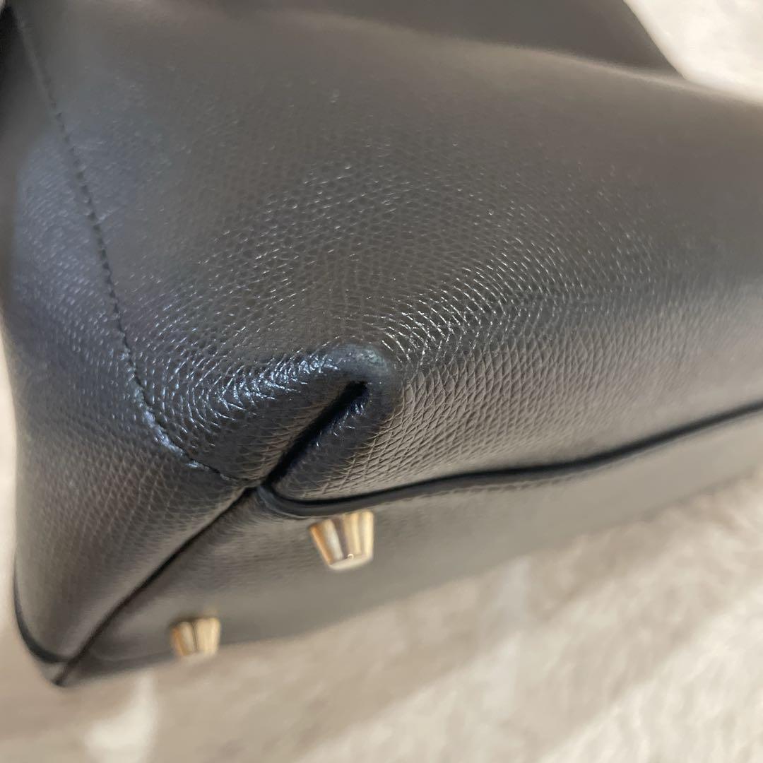 【極美品】 FURLA パイパーS ハンドバッグ 2way ショルダーバッグ 黒