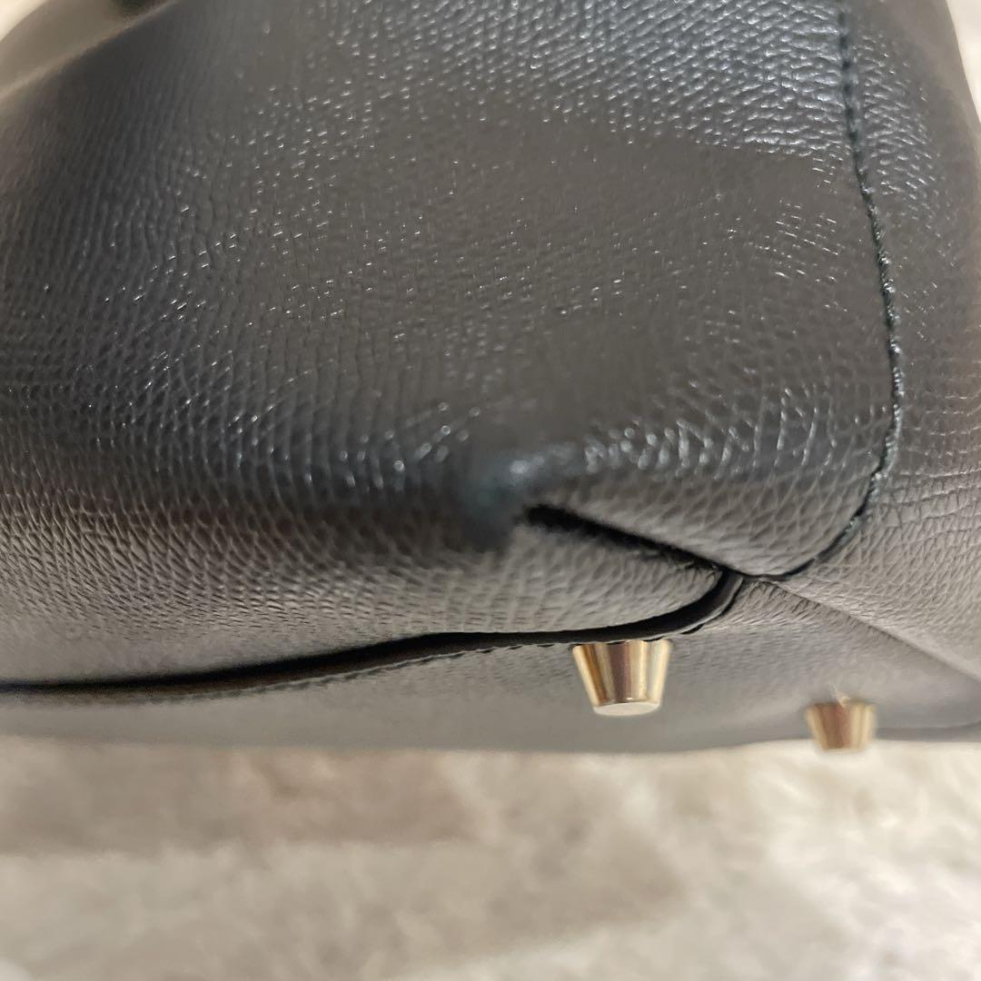 【極美品】 FURLA パイパーS ハンドバッグ 2way ショルダーバッグ 黒