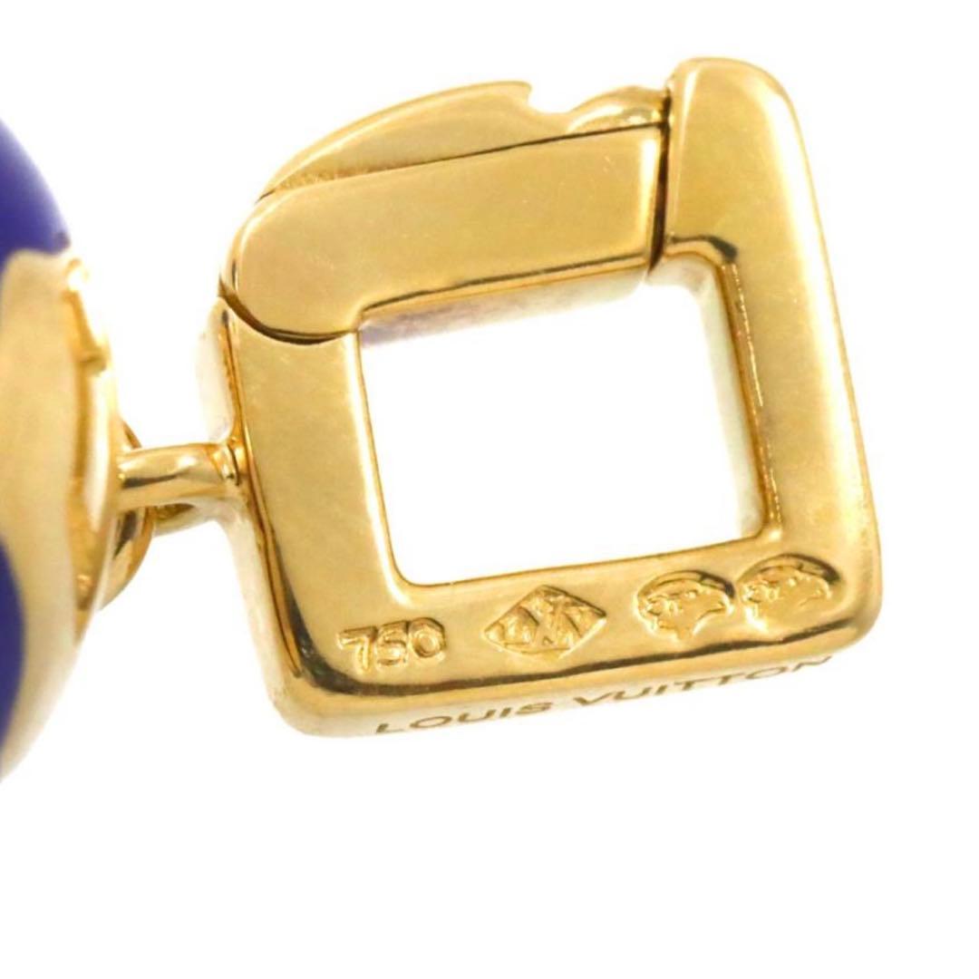 チ*ボ様 ルイヴィトン チャーム トップ K18YG エナメル ダイヤモンド 地