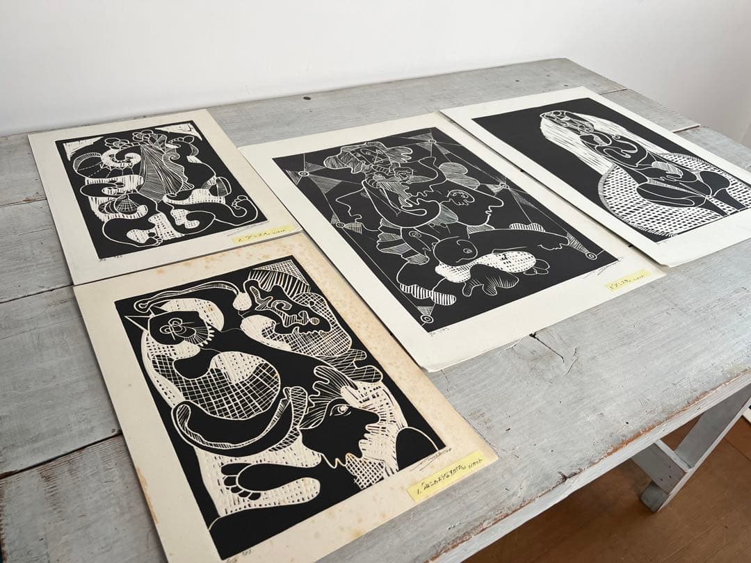 猪瀬辰男リトグラフ24点 限5-20 署名入 1980年 銅版画・石版画 外箱付