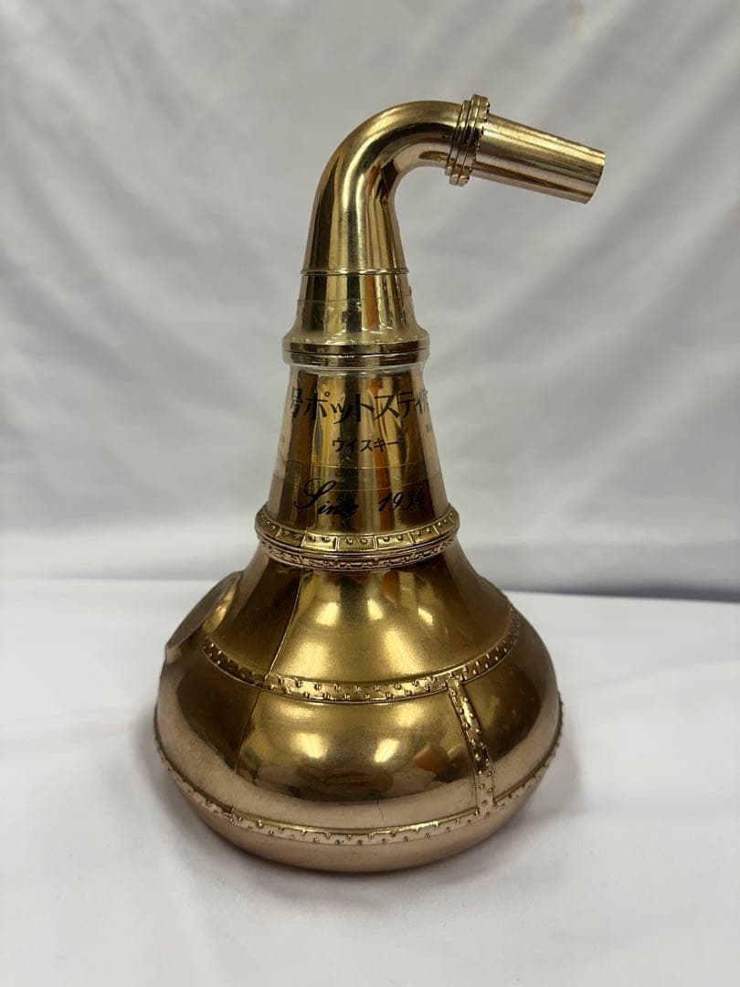 ウイスキー ボトル型 デキャンタ風 オブジェ（レトロ／ブロンズ）