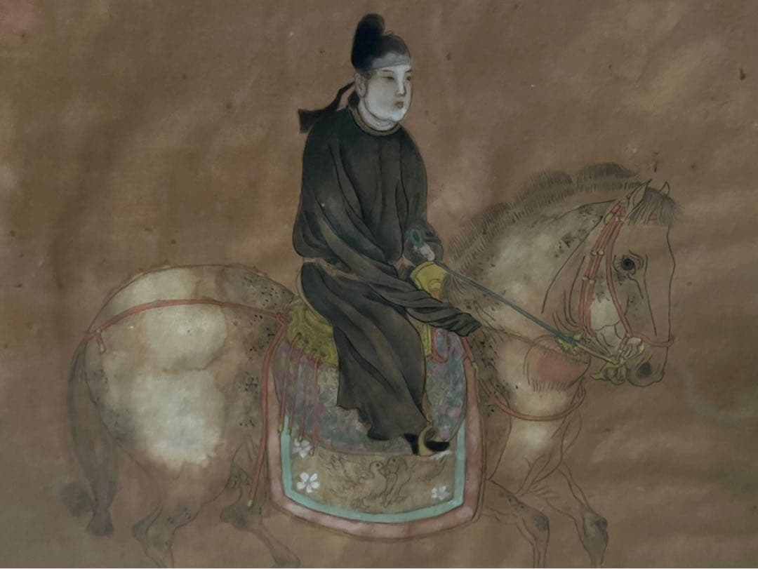 希少 中国 版画 絵画 骨董 アート 虢国夫人遊春図