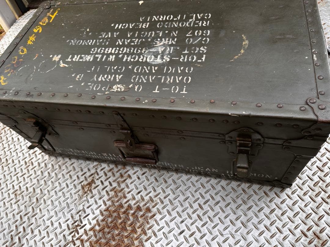 40sミリタリーボックス US 軍物　対戦物　ヴンテージ家具　アンティーク家具