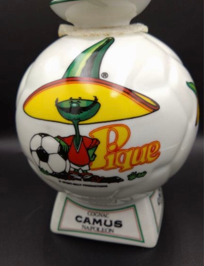CAMUS メキシコ 86サッカーボール型 リモージュ陶器ボトル ブランデー