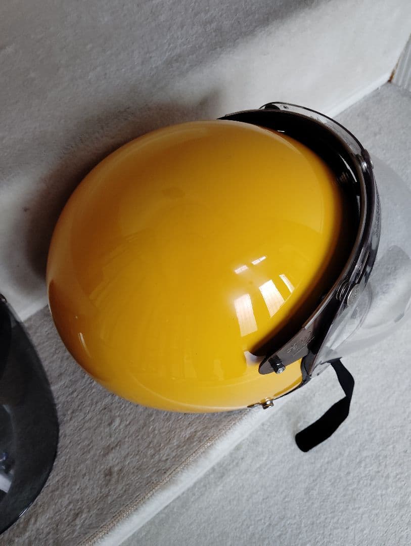 スモール ジェットヘルメットイエロー【フリーサイズ】57-60cm レトロ