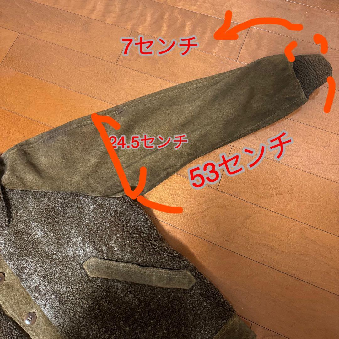 ダブルアールエル　RRL 熊ジャン　シアリング　スエード　L