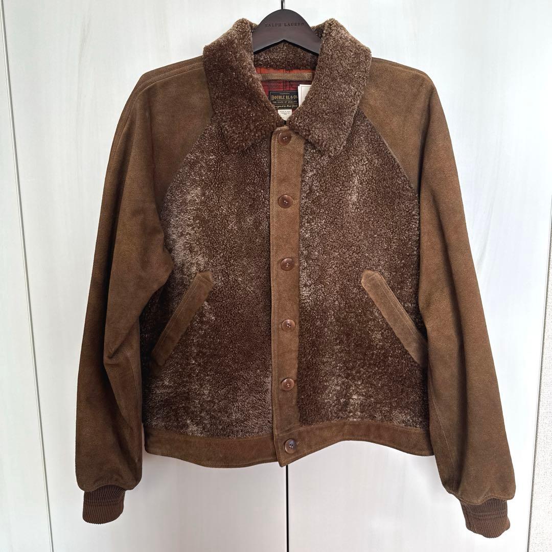 ダブルアールエル　RRL 熊ジャン　シアリング　スエード　L