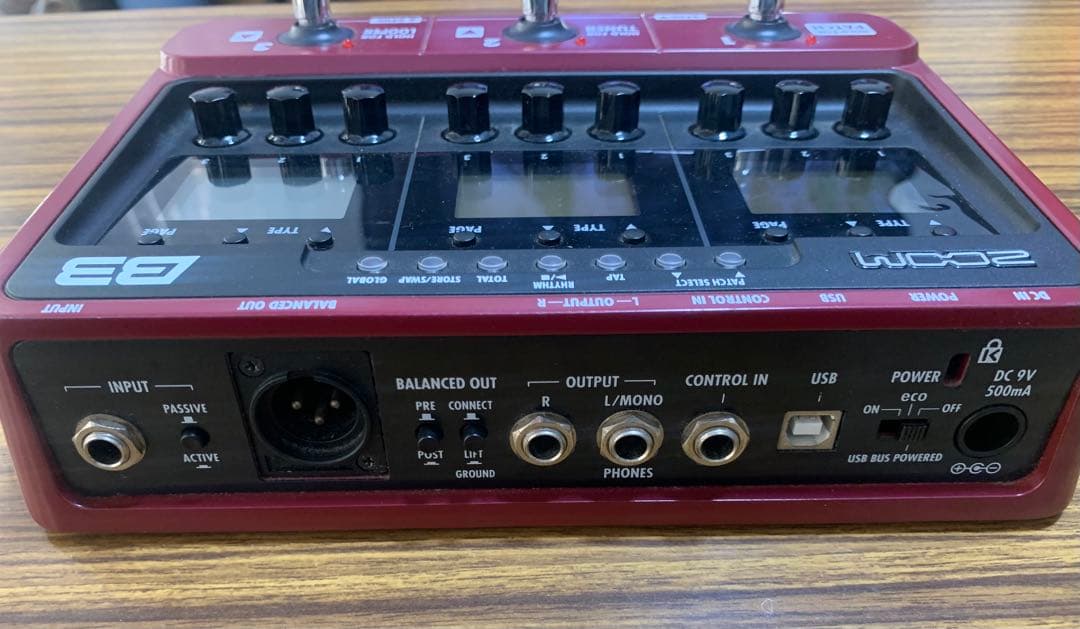 ZOOM B3 ベース用マルチエフェクター　ACアダプター付き