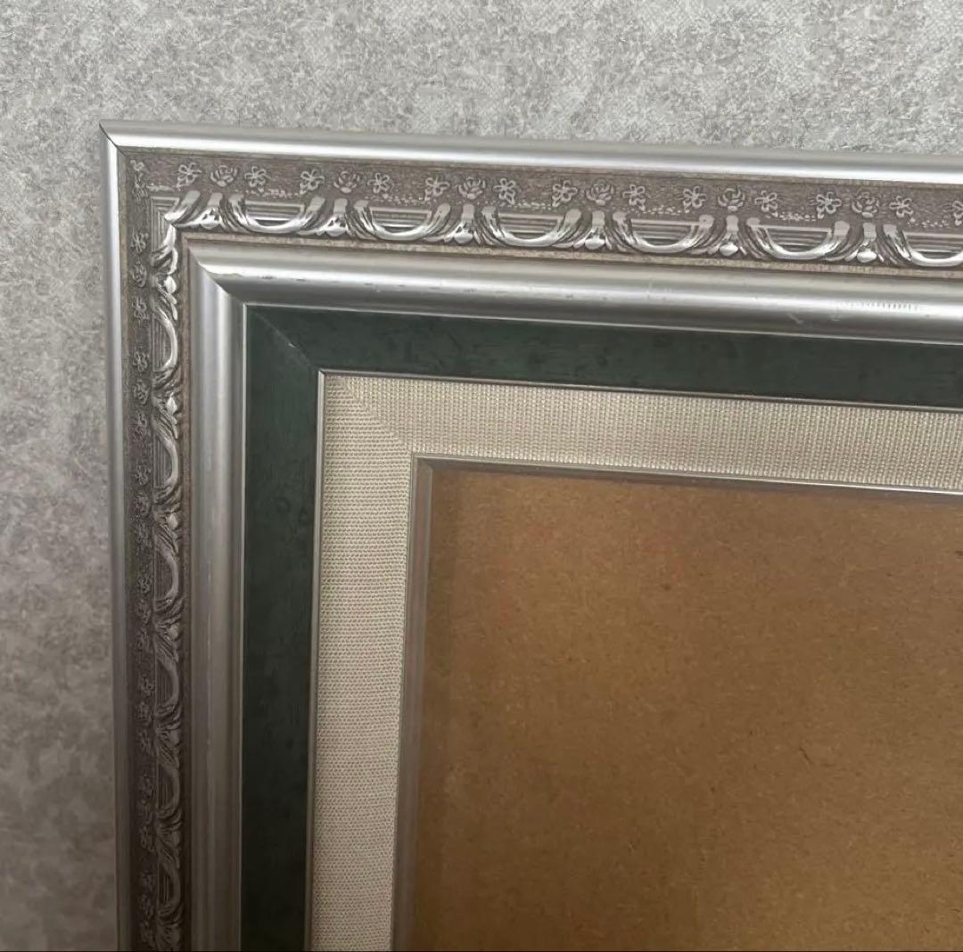 装飾的シルバーフレーム 油彩額縁　F10￼