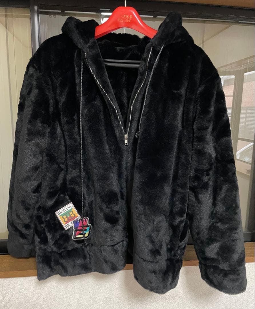 BIGBANG ツアー2017 ボアパーカー M ブラック フェイクファー