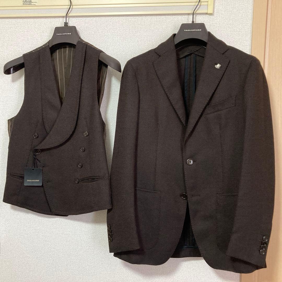 TAGLIATORE ダークブラウン ジャケット　ジレ