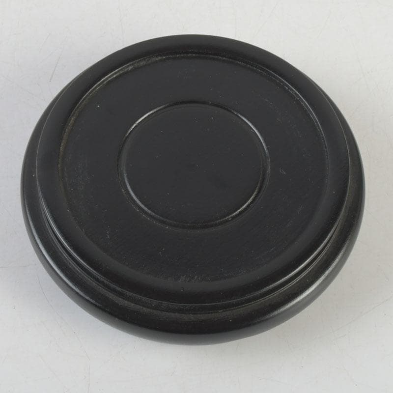 七宝焼　緑釉　双鳥文　花瓶　唐木台付　共箱　V　9586