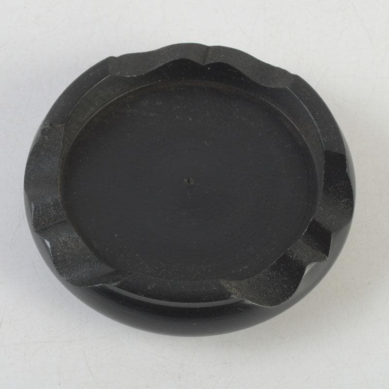 七宝焼　緑釉　双鳥文　花瓶　唐木台付　共箱　V　9586