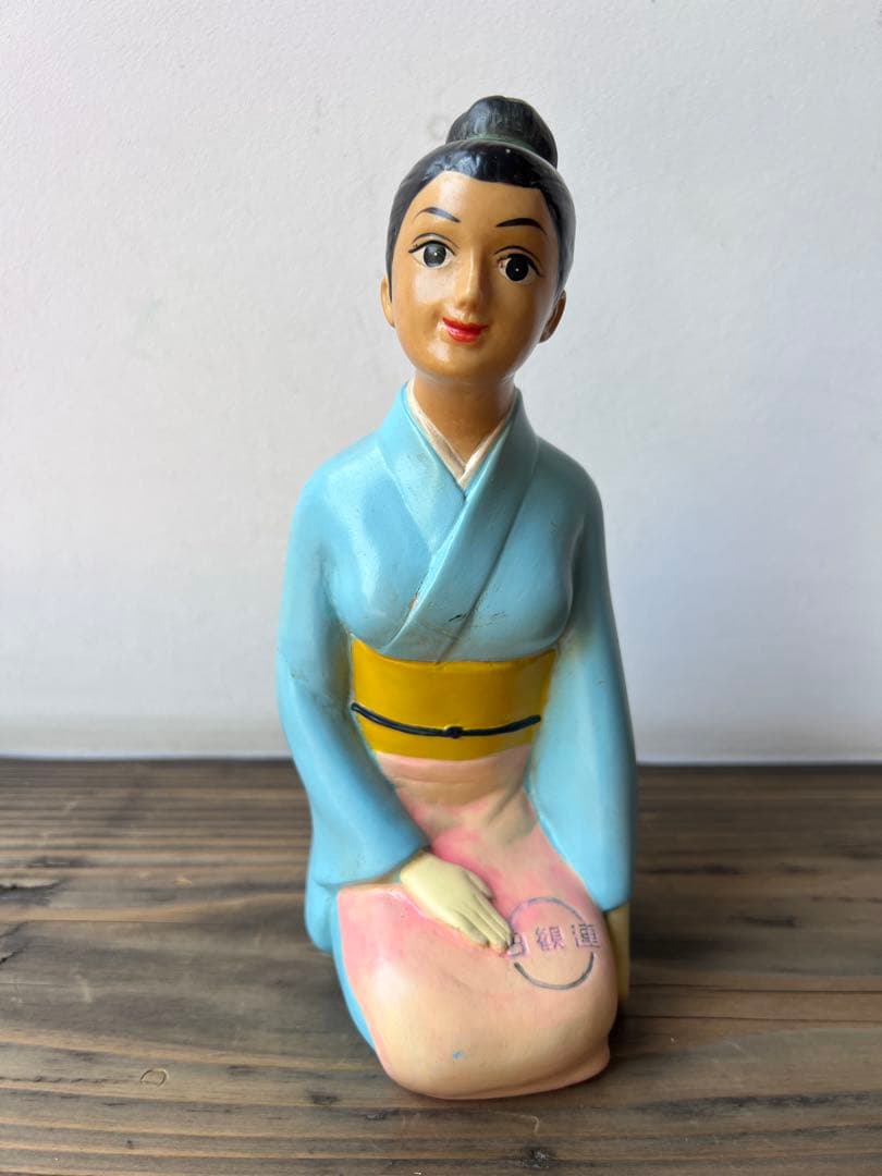 レトロ 日本観光旅館連盟 ソフビ フィギュア 人形 日館蓮　旅館 温泉 女将