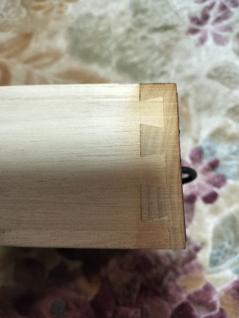 欅無垢箪笥4段　小物入れ9引き出し ダークブラウン内部桐無垢　和家具