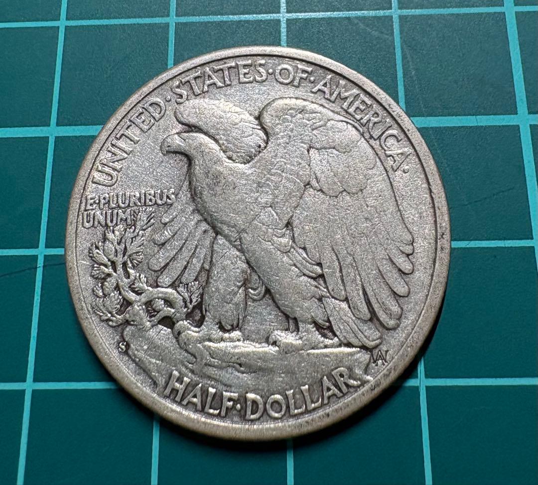 1944年 、1945年【ミントマークS】ウォーキング・リバティ 50セント