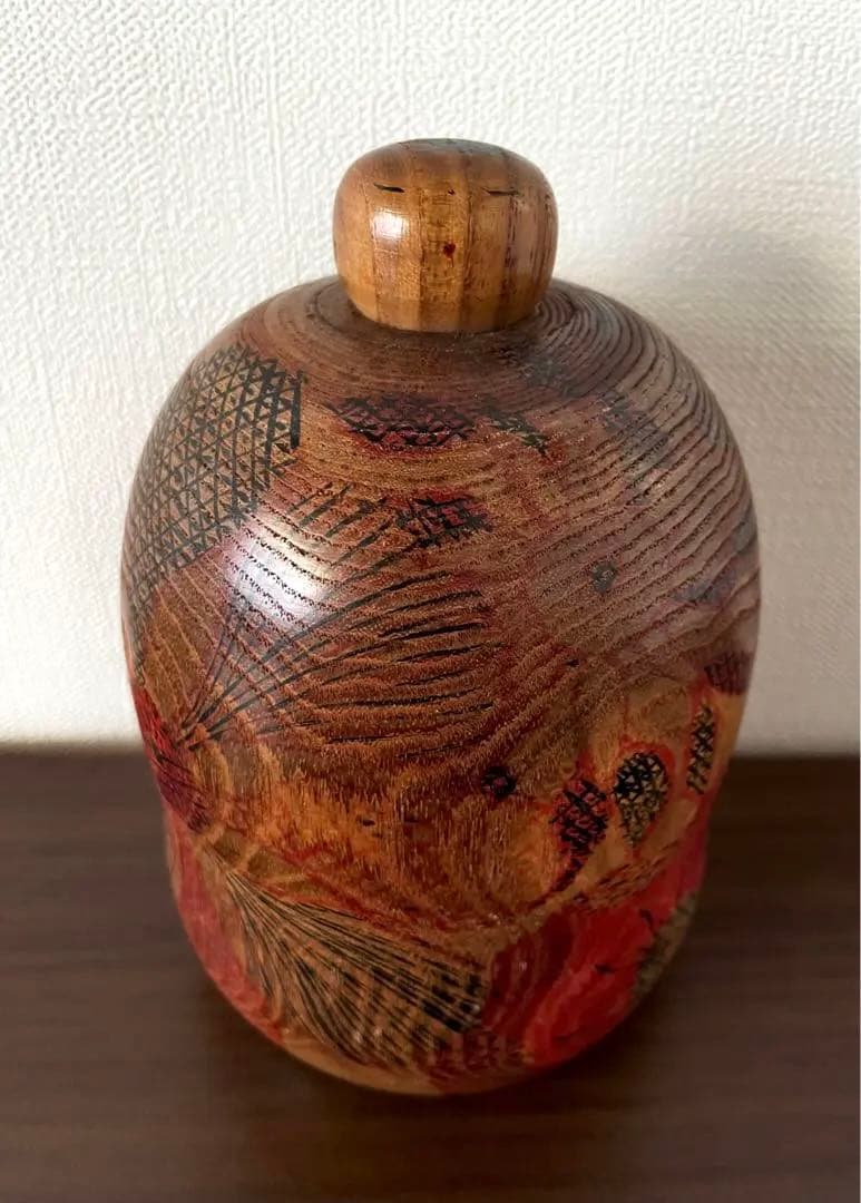 石原 日出男 Hideo 創作 こけし Kokushi doll 木製 人形