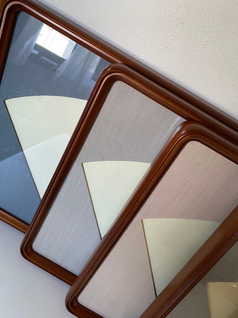 扇型　額縁　5枚　書道　扇面　木製額縁　和風　未使用　まとめ売り