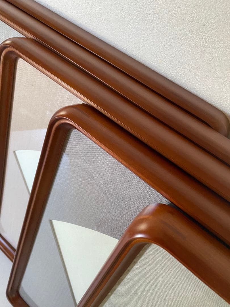 扇型　額縁　5枚　書道　扇面　木製額縁　和風　未使用　まとめ売り