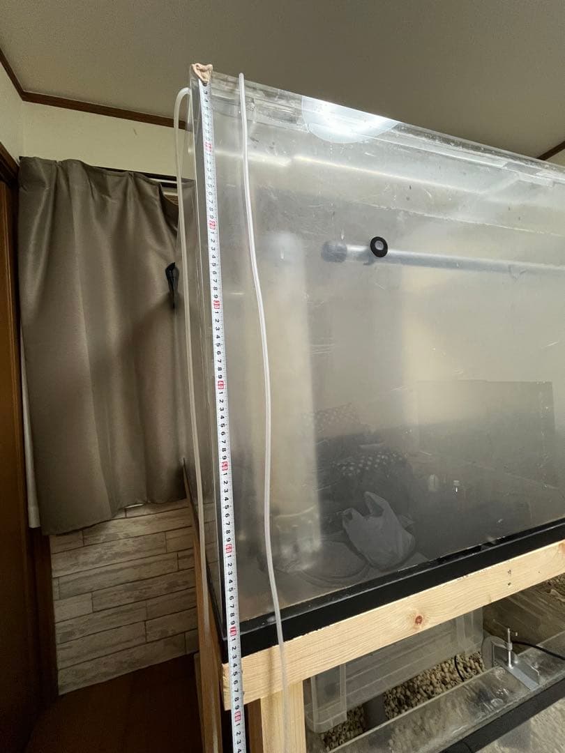 大型アクリル水槽 横幅200cm縦75 奥行100 自宅まで引取り可能な方限定