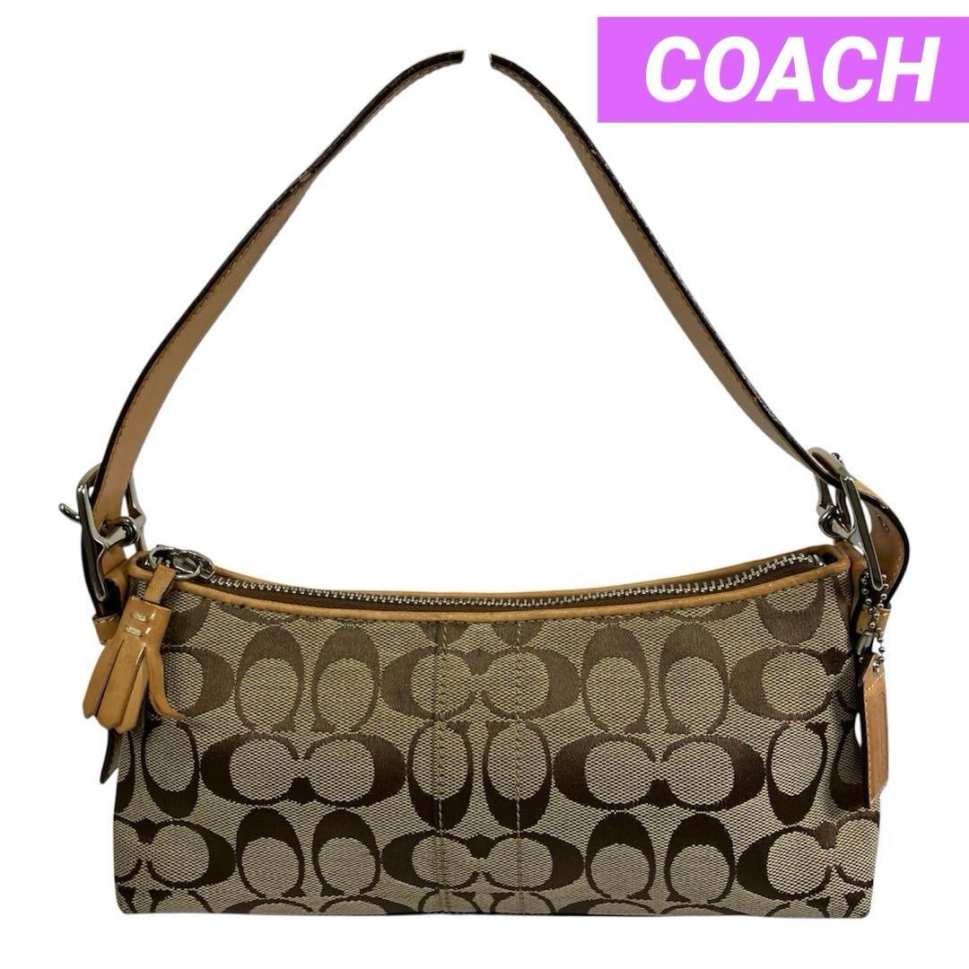 COACH コーチ 6371 アクセサリーポーチ シグネチャー　ワンショルダー