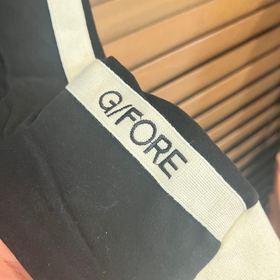 【M】G/FORE ジーフォア ゴルフ カットソー 起毛 モックネック長袖T 黒