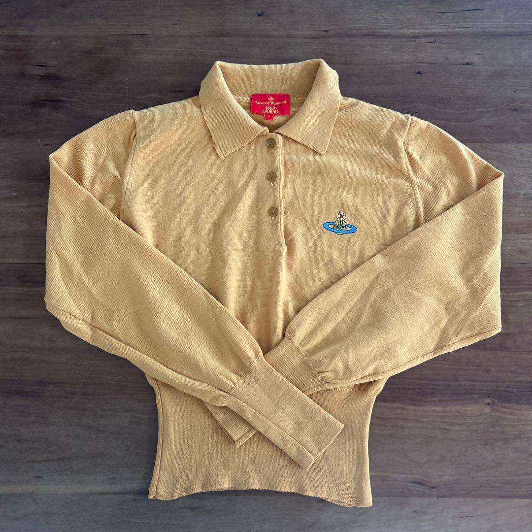 ヴィヴィアンウエスウッドレッドレーベル　オーヴ刺繍ポロニット