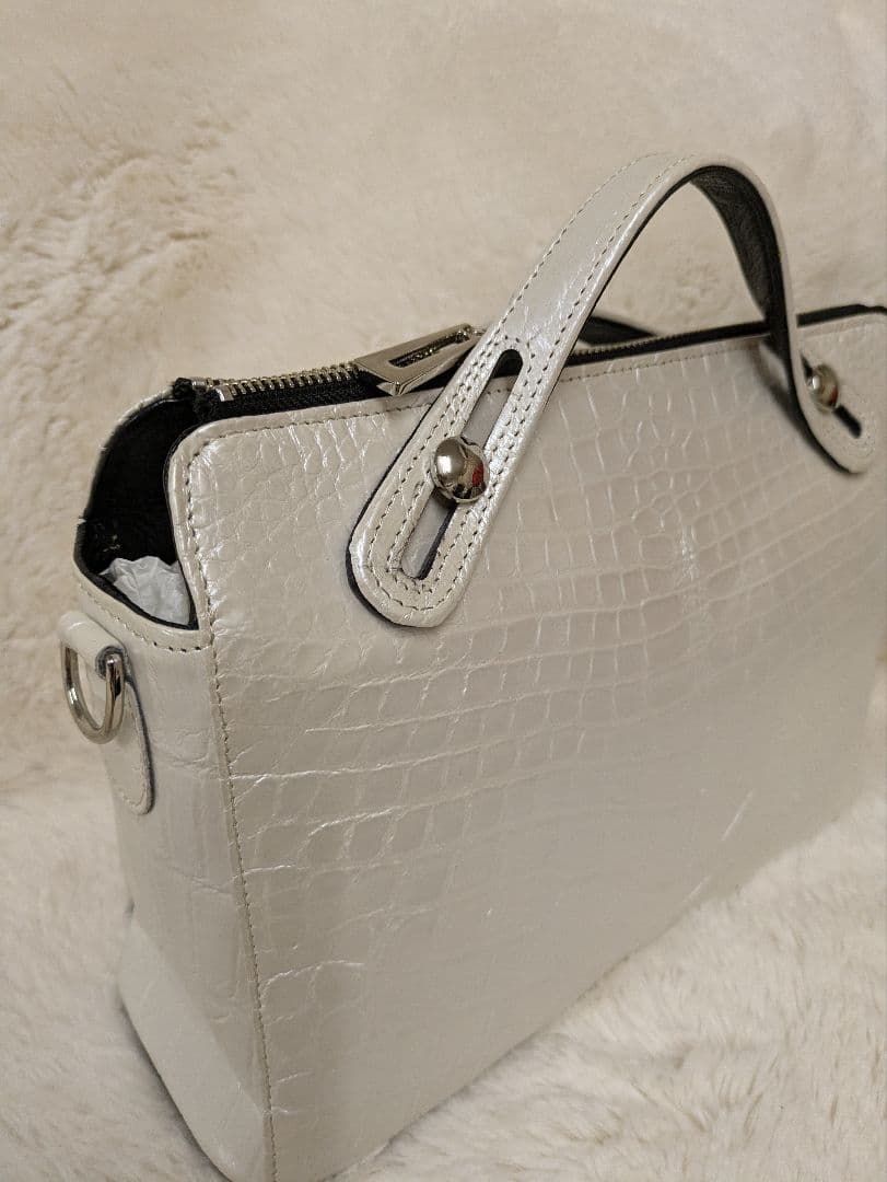 クロコダイル皮革　2wayハンドバッグ